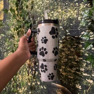 Paw Print Tumbler with Handle